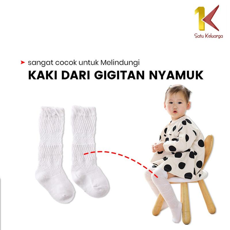 Product Introduction of [COD] SK P211 Kaus Kaki Panjang Anak  Polos Model Jaring Korea Anti NyamukLucu Nyaman 24