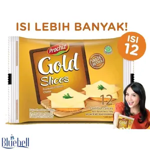 Prochiz Gold Slices Cheddar Cheese isi 12 Lembar Irisan Keju Slice