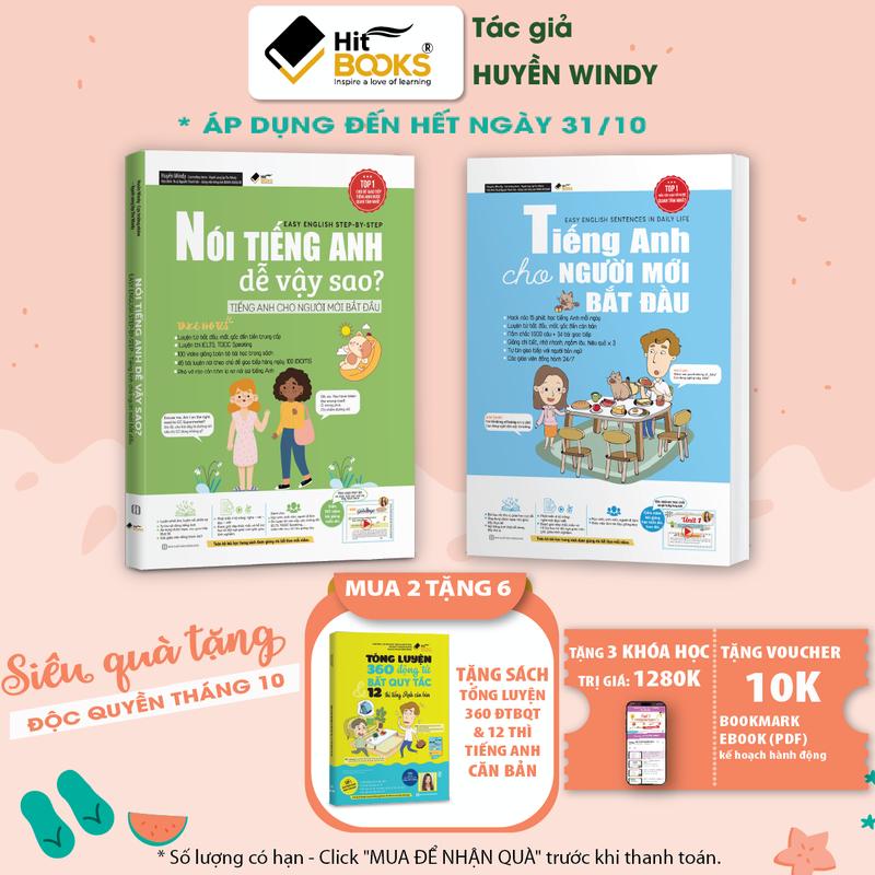 COMBO 2 Sách Nói Tiếng Anh Dễ Vậy Sao & TA Dành Cho Người Mời Bắt Đầu - Tặng video bài giảng theo sách và cuốn TA mất gốc