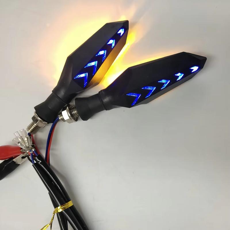 Product Introduction of Suitable for Scooter Motorcycle Modification 17 LED Turn Signal Two Sides Water Flow Indicator Light Daytime Running LAMP 8