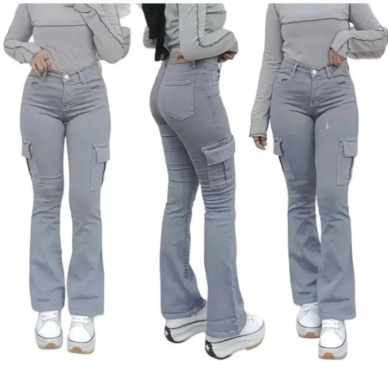 CELANA CARGO CUTBRAYJEANS PINGGANG KANCING HIGHWAIST PREMIUM Panjang Wanita