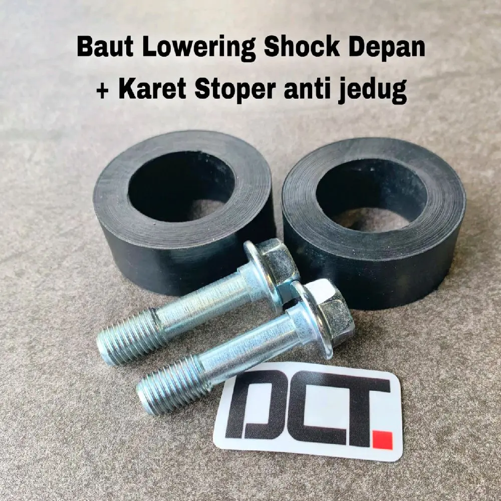 Baut Ceper Lowering Downsize Shock Depan Matic Bebek Honda Yamaha Suzuki Plus Karet Stopper Anti Jedug