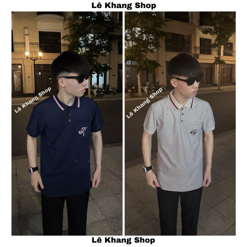 Áo Polo Nam Nữ, Hoạ Tiết Thêu Rắnn Và Chữ ,Chất Liệu Vải Gai Dệt Kim Sợi Nhỏ