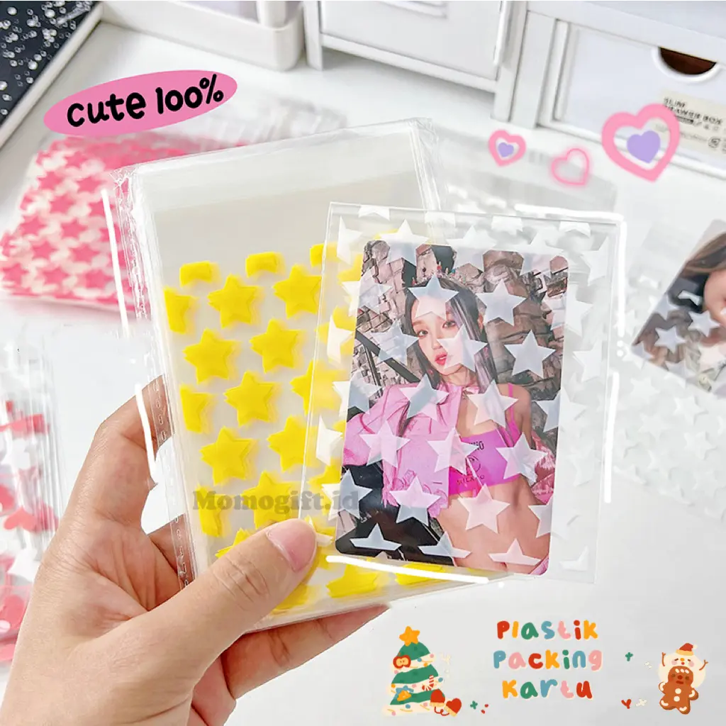 TD Photocard Plastik Packing Sleeve Aesthetic Lucu Untuk Foto KP0P