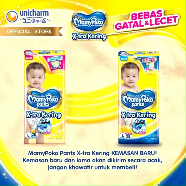 Mamypoko Pants X-tra Kering S-XXL Popok Celana Bayi - 2 Pack 2