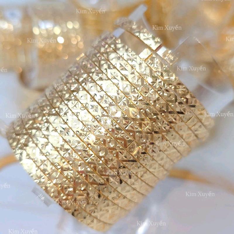  Vòng Ximen Đồng Tiền Hoa Thị Chạm Máy Ý 4 Li Đồng Đỏ Màu 750 Miền Tây 