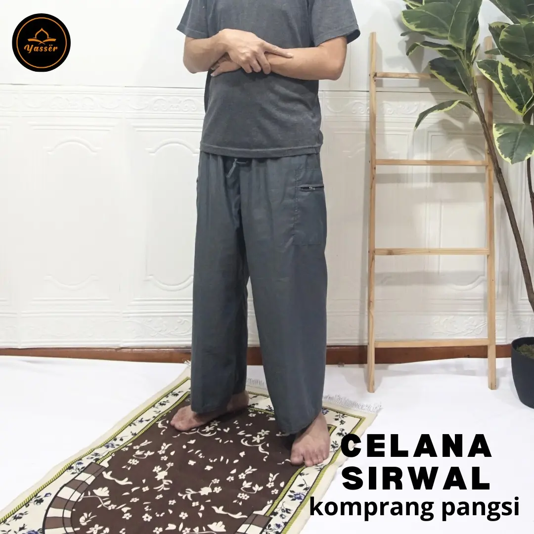Celana Sirwal Komprang Pangsi Celana Muslim Haji dan Umroh  Pria Dewasa