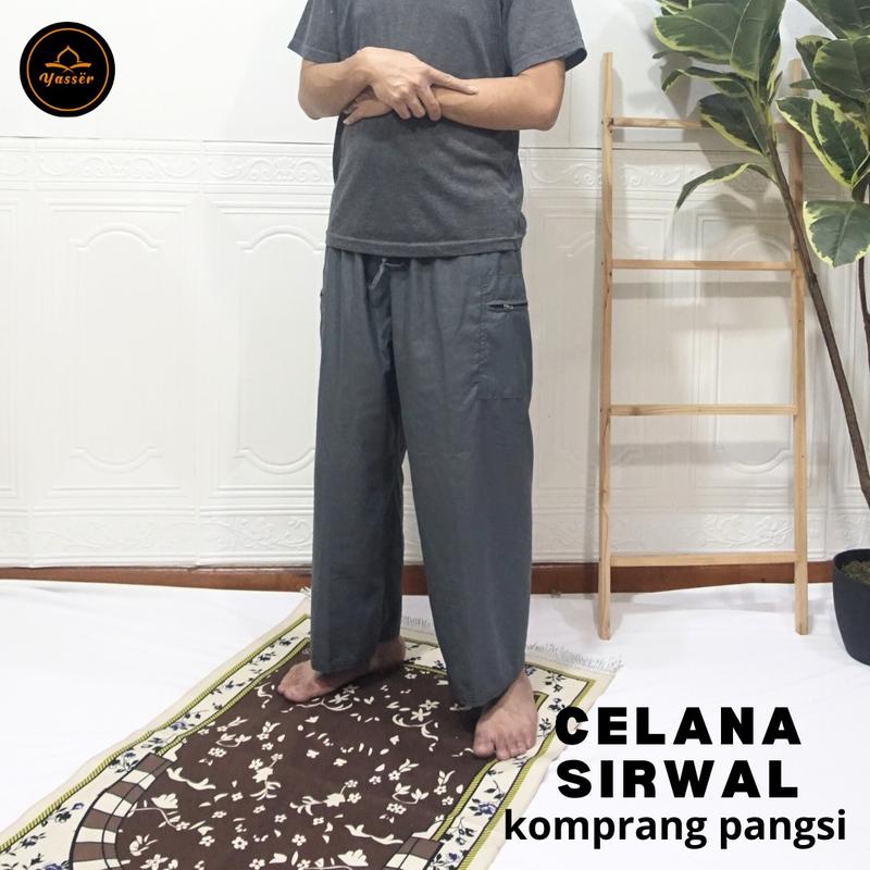 Celana Sirwal Komprang Pangsi Celana Muslim Haji dan Umroh  Pria Dewasa 1