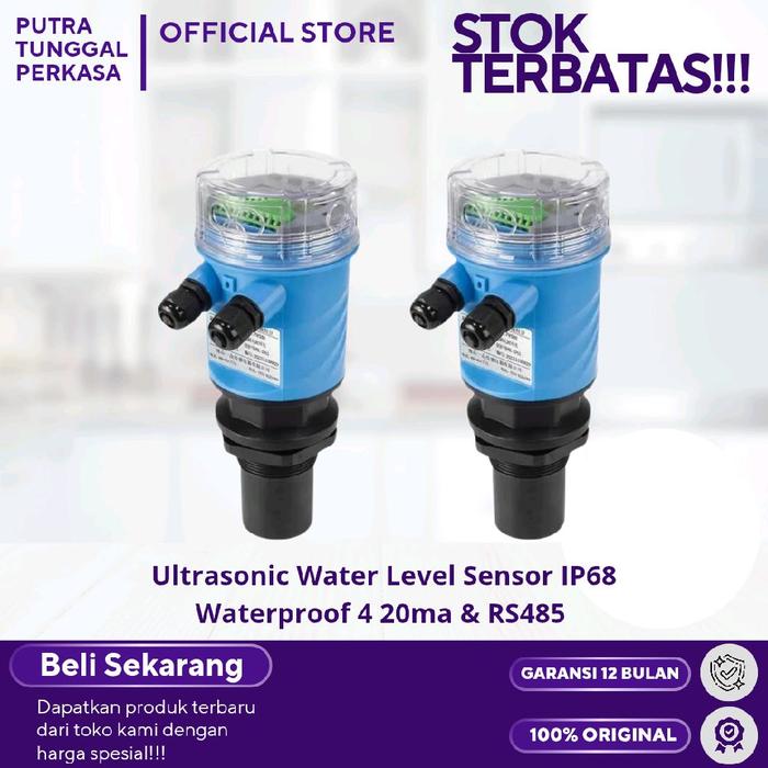 Jual Ultrasonic Water Level Sensor IP68 Waterproof 4 20ma & RS485 - 4 ...