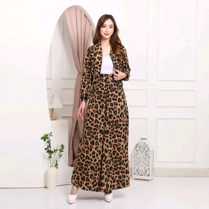 JLC Stelan macan sandy cargo celana kulot lebar  KD 790 Setelan Wanita 2