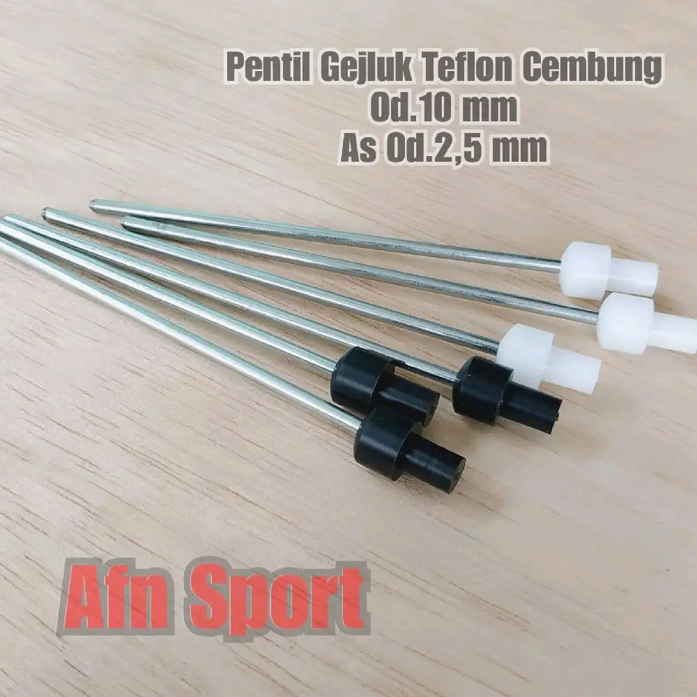 Pentil Valve Teflon Cembung As Od.2,5mm Panjang As Stainlis 9cm