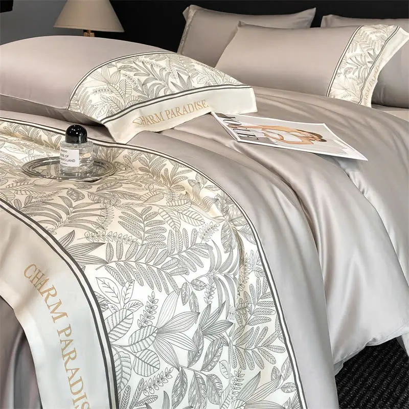 Bộ chăn ga gối 5 món và 4 món LỤA THÁI 9D Tomato Bedding mềm, mịn, mát - chăn chần bông mỏng cho mùa hè, ga giường, 2 vỏ gối và 1 vỏ gối ôm