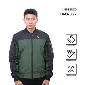 RESPIRO MACNO V2 | Jaket Bomber Light Motor Pria Wanita Harian Polyester Windproof