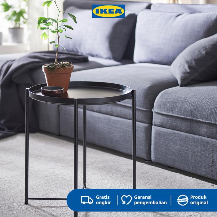 Gambar IKEA GLADOM Meja Baki Multifungsi Hitam Bahan Baja 45x53 cm Furniture dari IKEA Indonesia Kota Administrasi Jakarta Timur Tokopedia