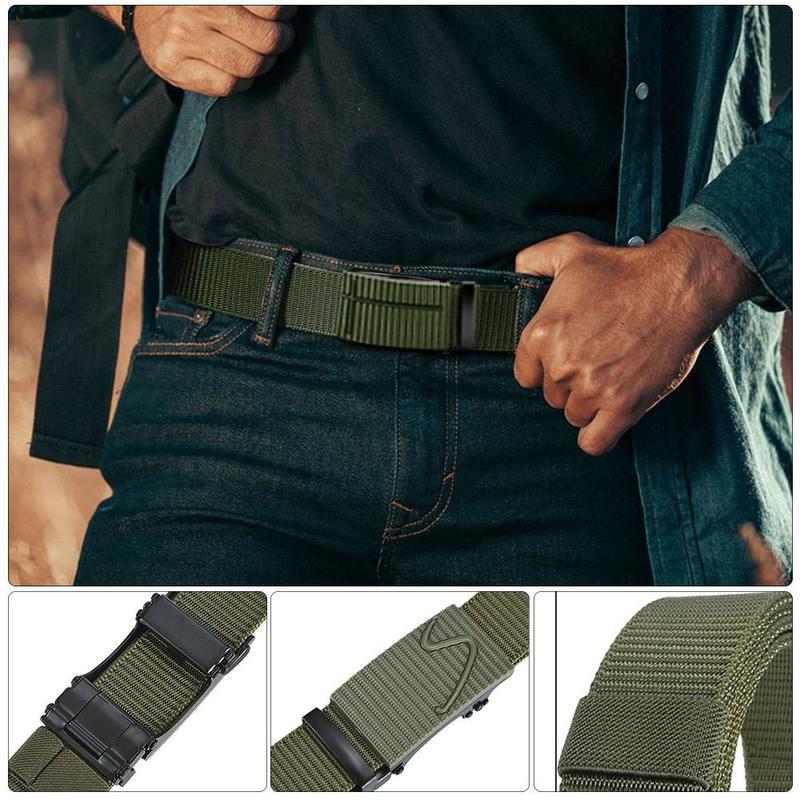 Thắt Lưng Ngoài Trời Co Giãn, Thường Ngày, Chiến Thuật, Thoáng Khí, Nylon, Khóa Hợp Kim 3