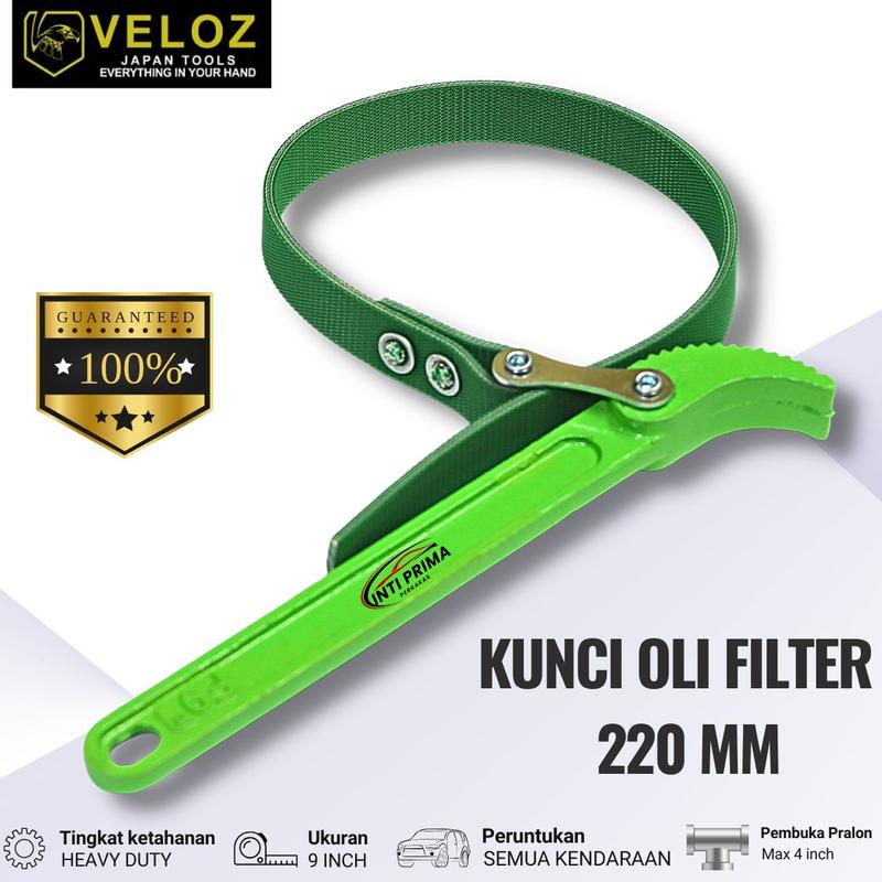 Kunci Filter Oli Model Sabuk 9 Inch Veloz / Pembuka Oli - Shop | Tokopedia