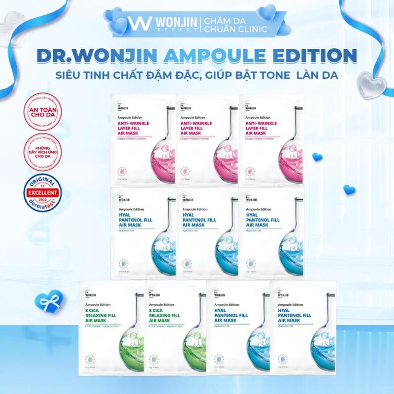 CFV Lananhdaily Combo 10 Mặt Nạ Siêu Tinh Chất MIX DR WonJin Layer Fill Air Mask 27g x10 Phiên Bản Nâng Cấp-Không Hộp AP