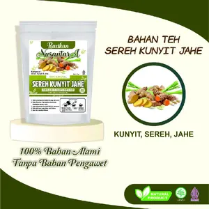Racikan Nusantara Teh Sereh Kunyit Jahe 100% Herbal Original isi 30 tea bag Bahan Alami Tanpa Pengawet