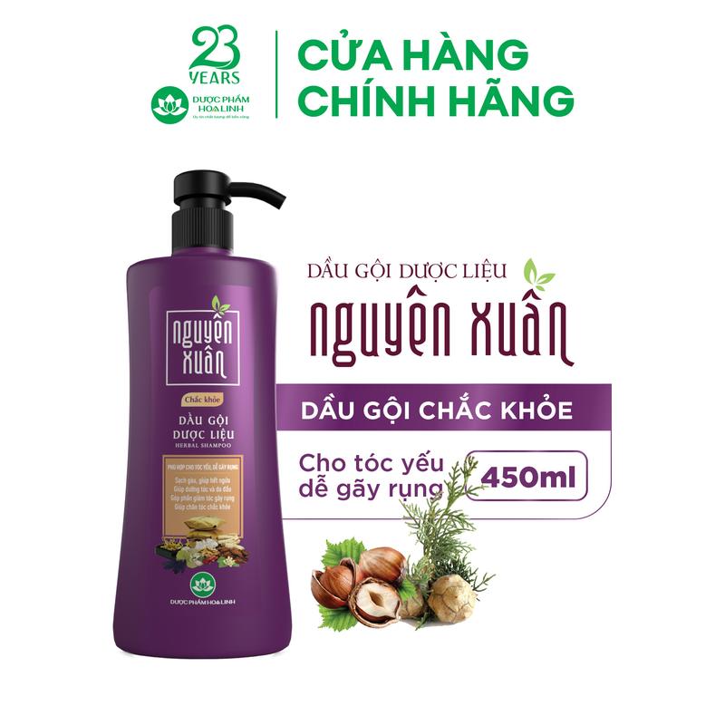 Dầu gội Nguyên Xuân chắc khỏe 450ml KM 50ml - Dành cho tóc yếu, dễ gãy rụng