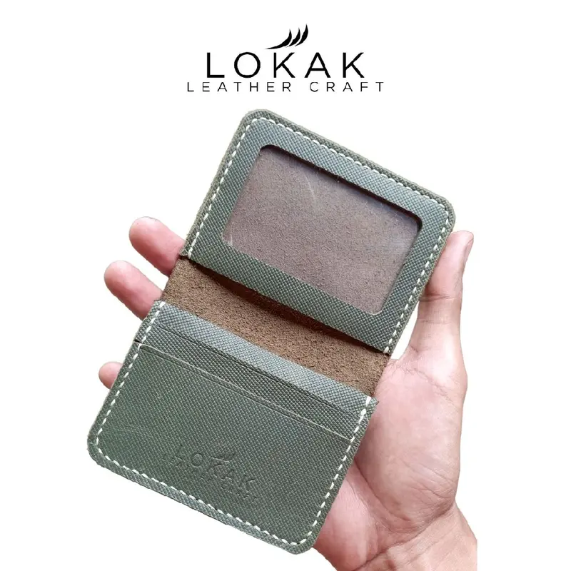 Dompet Pria dan Wanita Kulit Asli dengan Slot Window ID Card model lipat, Card Wallet Lokak – Dompet Kartu dan Uang 6