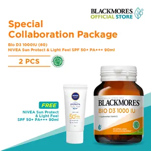 Blackmores Bio D3 1000IU (60) Free Sun Protect & Light Feel SPF 50+ PA+++ 90ml