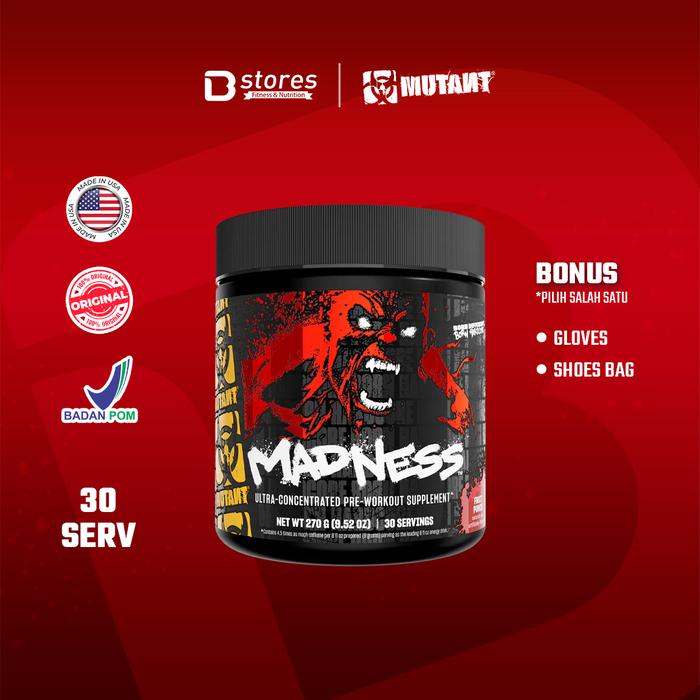 Gambar Mutant Madness 30 Serving Pre Workout Bstores - Fruitpunch dari Bodybuilding Stores Indonesia Kota Administrasi Jakarta Barat Tokopedia