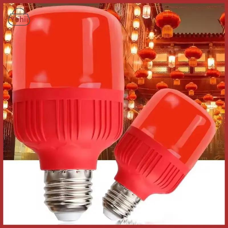 Màu Đỏ Cường Độ Cao LED Bóng Đèn E27 / B22 Ac 220V 5W 10W 15W 30W Điểm Sáng Cao Ánh Sáng Lễ Hội Mới Năm Bóng Đèn Giáng Sinh Đèn