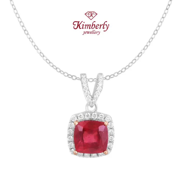 Liontin Berlian Batu Ruby KPD1267600 - Kimberly Jewellery