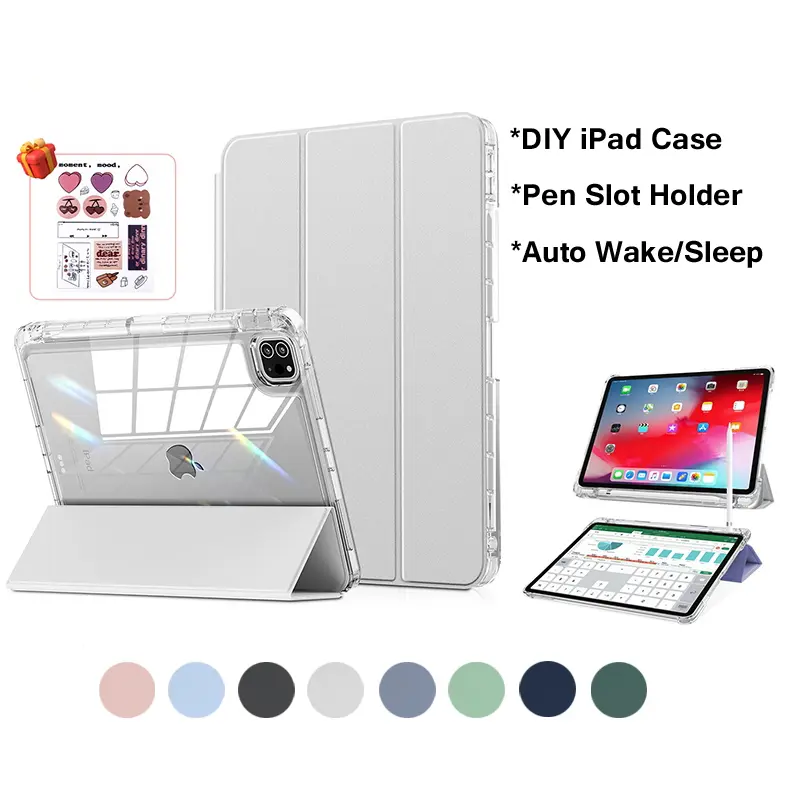 iPad Case for iPad Air 5 4 3 2 1 Protective Case Pencil Holder Auto Wake/Sleep M1 Magnetic Case for iPad 8 9 Pro 11 2020 2021 Protection Cases Casing 0