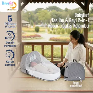 Babylief Kasur Bayi 2in1 Kelambu & Tas Lipat – Nyaman, Anti Nyamuk & Cocok untuk Travelling BL036