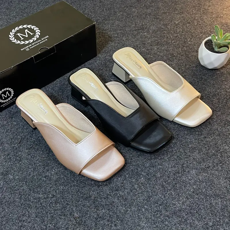 MS - Seylina Sandal Heels Wanita 5 CM / Sandal Hak Tahu Wanita Sendal sandal  wanita 5