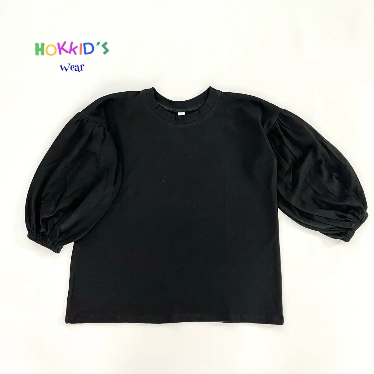 HOKKIDS WEAR - Saleema Atasan Anak cewek Lengan Balon  . T-shirt Fashion Anak Kekinian Baju