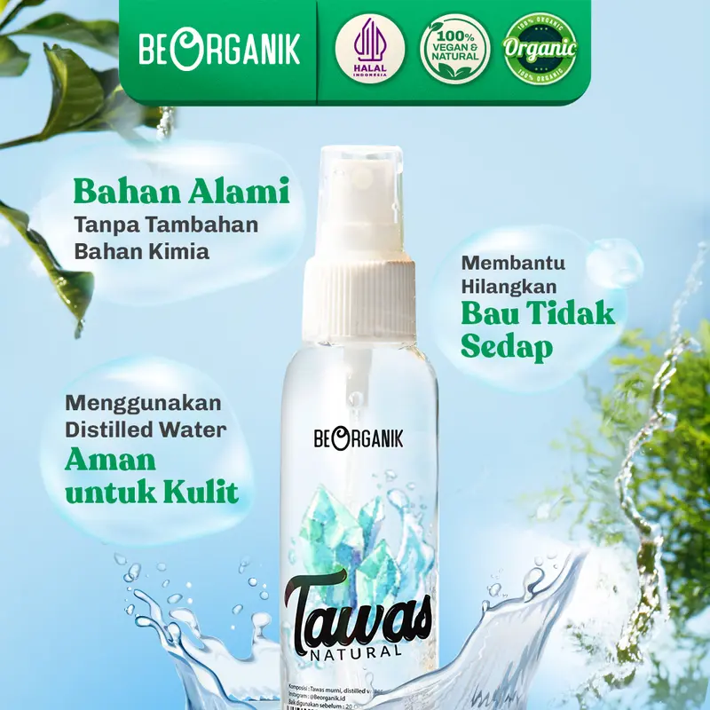 Tawas Spray Beorganik ORIGINAL / Crystal Deodorant / Natural Deodorant Spray Untuk Bau Ketiak/Tubuh 1