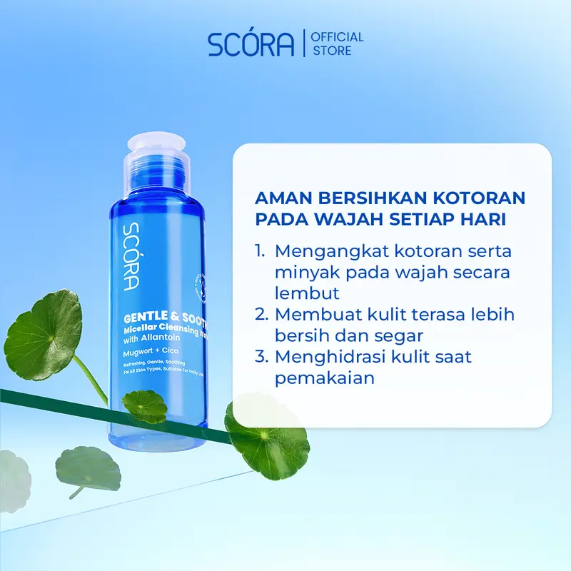 [BELI 2 GRATIS ONGKIR] SCORA Gentle & Soothe Micellar Cleansing Water 100 ML Membersihkan Menenangkan Kulit 1