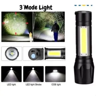 [VLN] [ VLN ] Senter Mini XPE COB Led Swat Police Light Recharge termurah 2