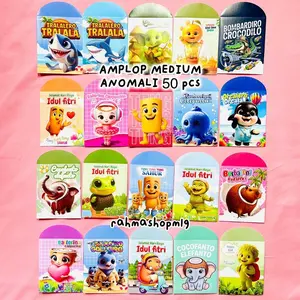 [ISI 50 PCS] Amplop lebaran motif anomali ukuran medium