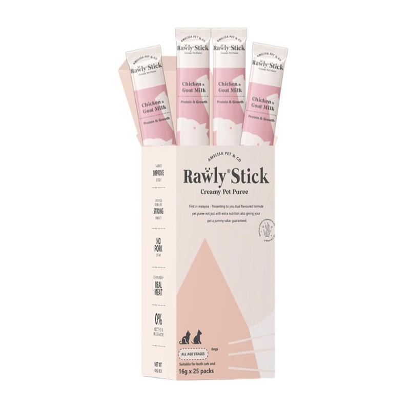 Stick Puree Rawly Stick Creamy Puree (16g x 25 sticks) for Cats Dogs in Chicken ...