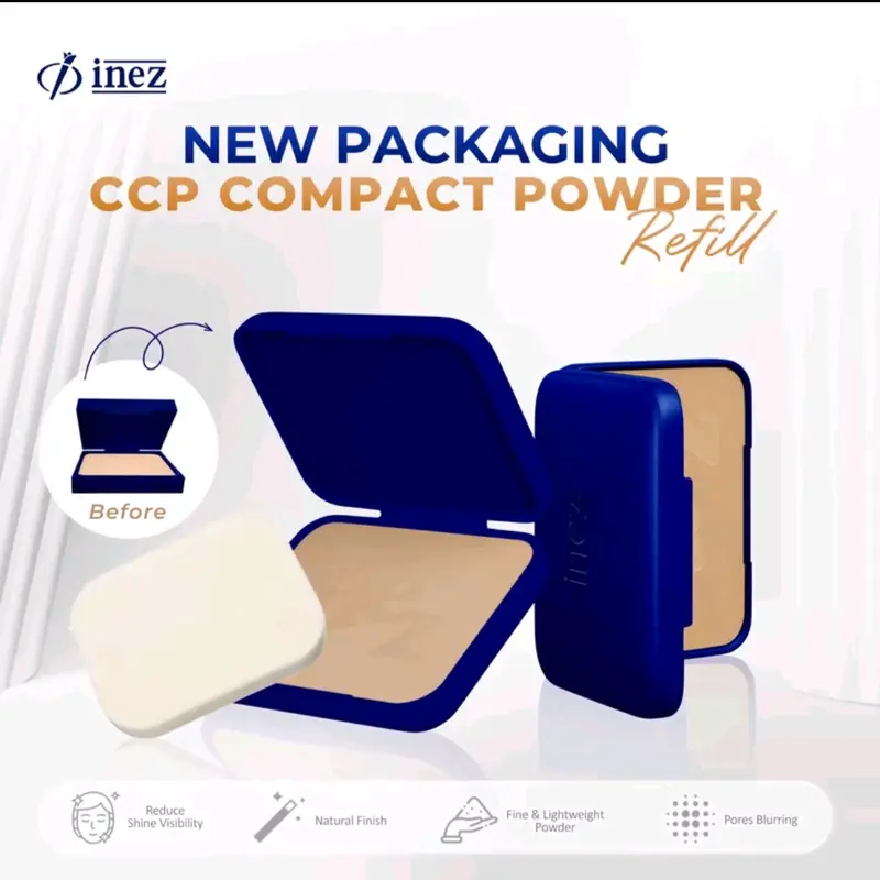 INEZ COMPACT POWDER REFFIL With UV Protection / Bedak Compact/ Bedak wajah ringan 0