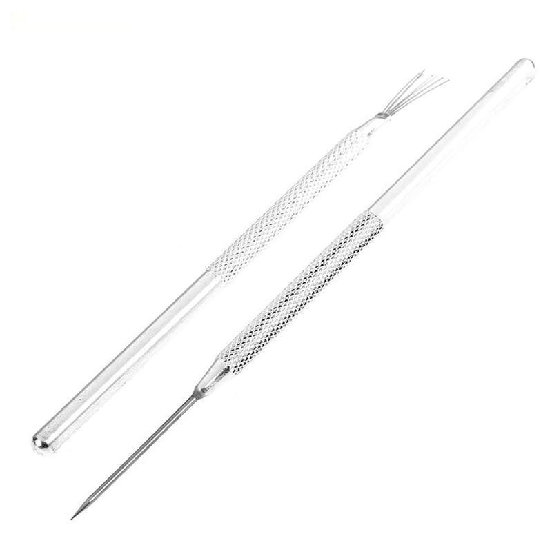 1Pcs Durable Texture Pottery Clay Sculpting Tool Modeling Polymer Ceramics Texture Brush Feather Wire 7 Pin Carving Needle 0