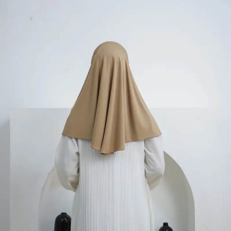 Bergo Hamidah Size M Jilbab Sekolah Pet Anti Tembem Cantik Lembut Nyaman Spandex Tebal Muslim Kerudung Instan High 4