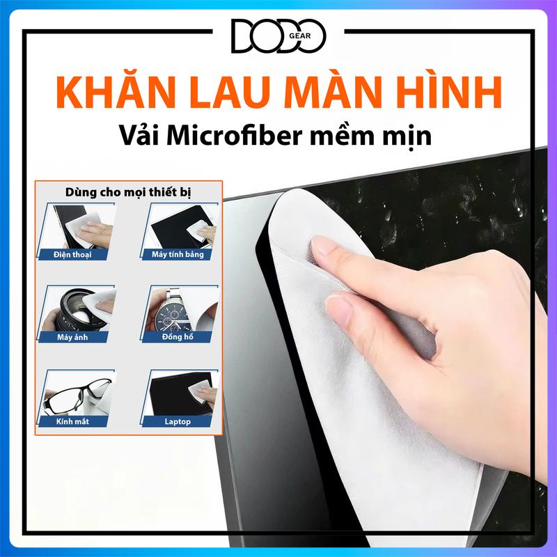 Khăn lau màn hình vải Microfiber mềm mịn khăn lau chuyên dụng cho điện thoại laptop máy tính bảng DoDo Gear