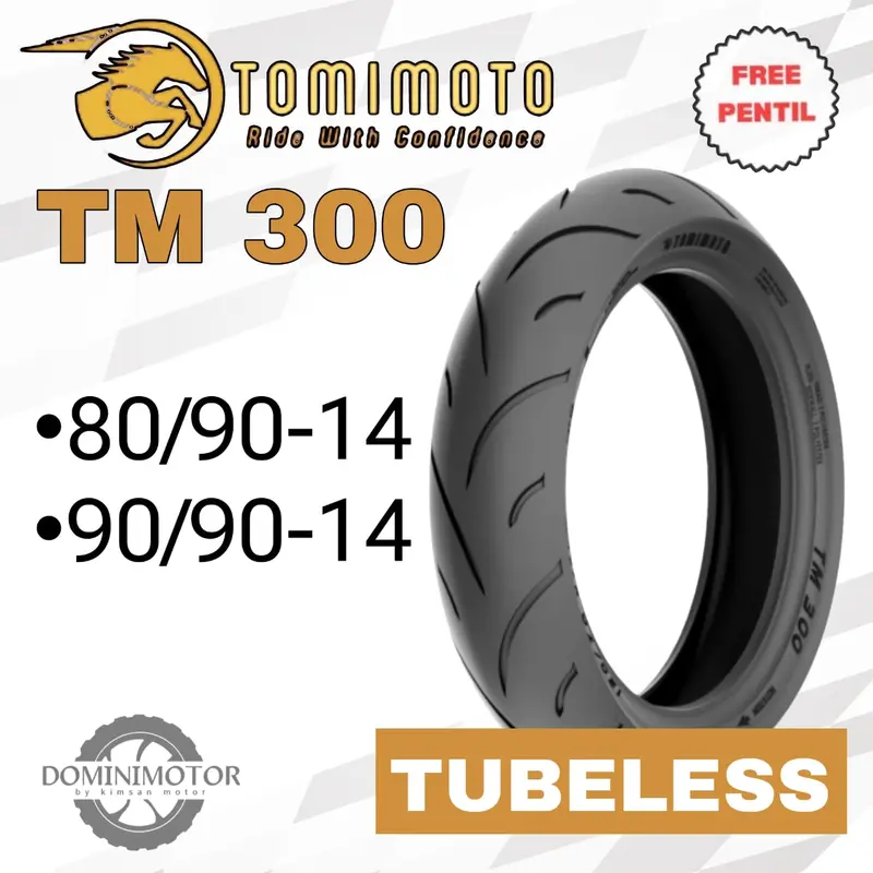 TOMIMOTO TM 300 Ring 14 Tubeless Ban Motor Ring 14 Tubles Ban Motor Matic comet 0