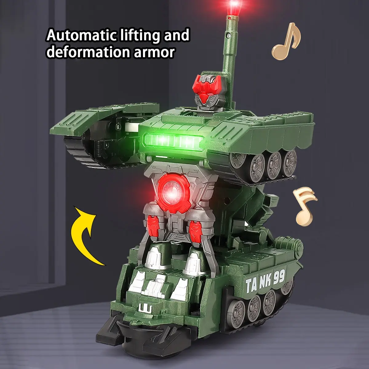 Mainan Robot Tank Mainan Anak Toys Berjalan Dilekapi Batre Dan Lampu Warma Warni Dan Musik