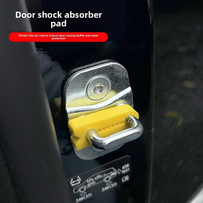 Car Door Lock Buckle Protection Pad Door Shock Absorption Buffer Pad Door Lock Protective Cover Door Closing Anti-Collision Sticker Thickened Universal