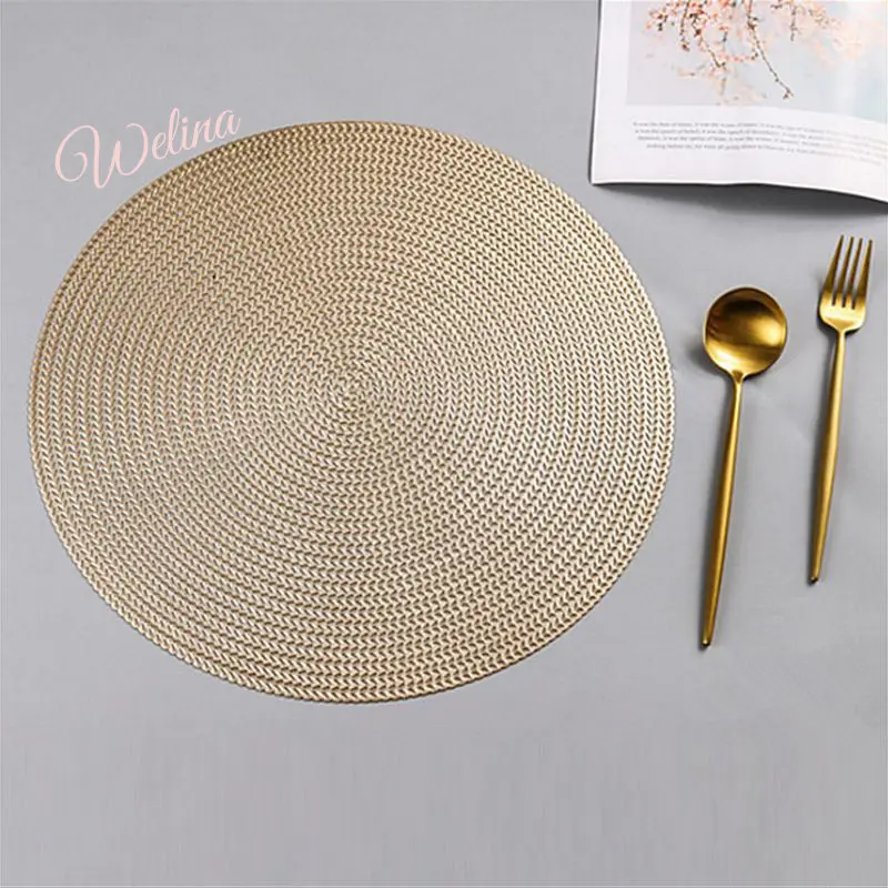 TATAKAN PIRING MEJA MAKAN PLACEMAT BULAT ESTETIK MEWAH PVC HIGH QUALITY 5