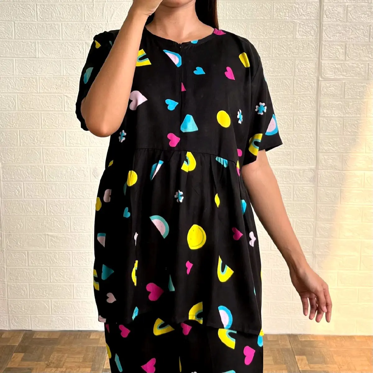 Daster Susun Daster Lengan Ruffle Homedress Kekinian Daster Rayon Kensi Homedress