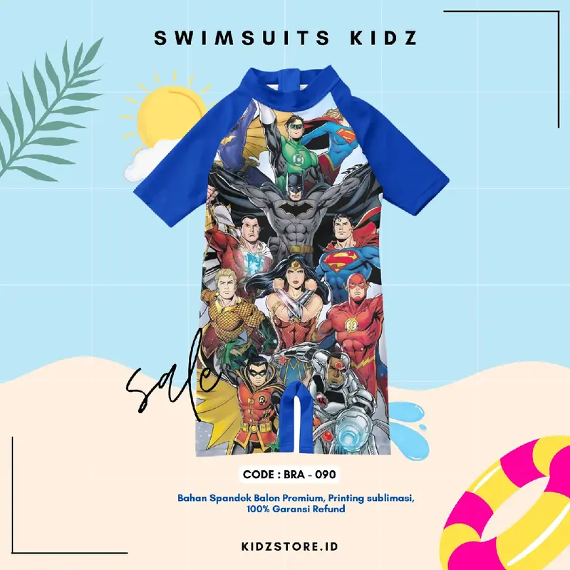 Baju Renang Anak Usia 1 - 8 Tahun Premium Motif Ultraman Terbaru 8