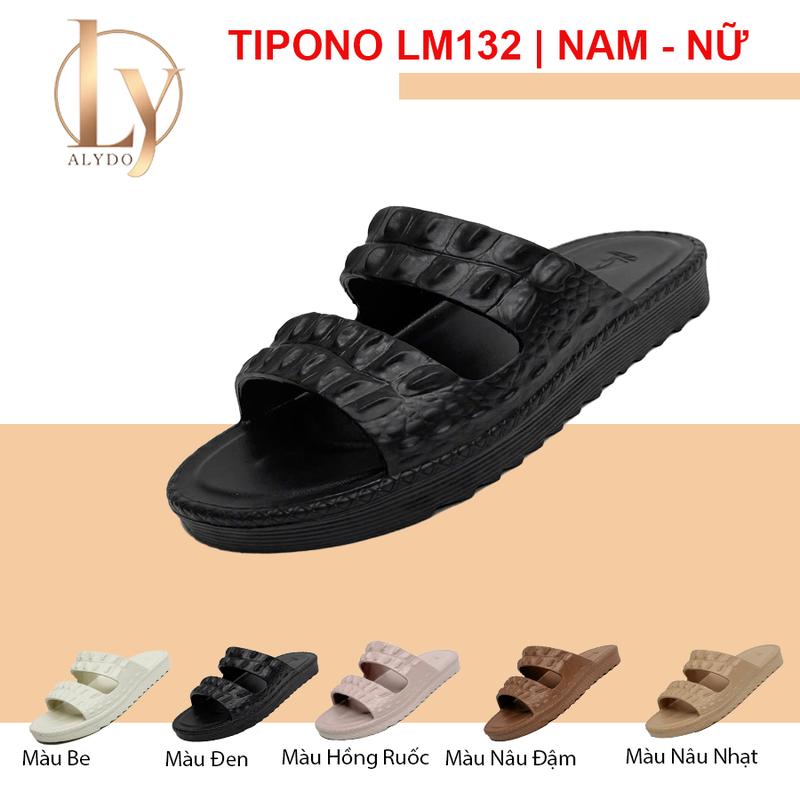  LÙI SIZE - TIPONO ALYDO LM132 Dép 2 Quai Cá Sấu Đúc Nguyên Khối Eva Bền Bỉ Thông Thoáng Cho Nam Nữ 