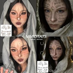 VIVIDTATS Halloween Cos Jessica Lady Dune-inspired Makeup Colorful Temporary Tattoo Stickers, Waterproof & Sweatproof, European and American Style Tattoo Stickers temporary  tattoo  waterproof tattoo  set