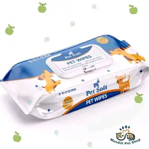 Pet Soft Pet Wipes Tissue Basah Anjing & Kucing isi 100 pcs